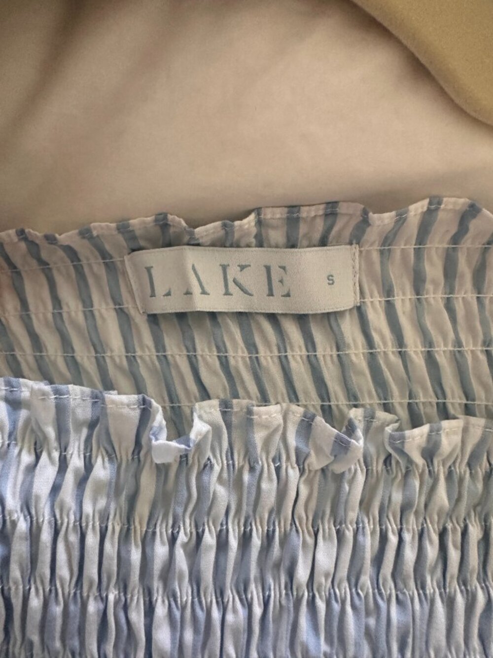 LAKE poplin dress blue and white stripes - Picture 2 of 2